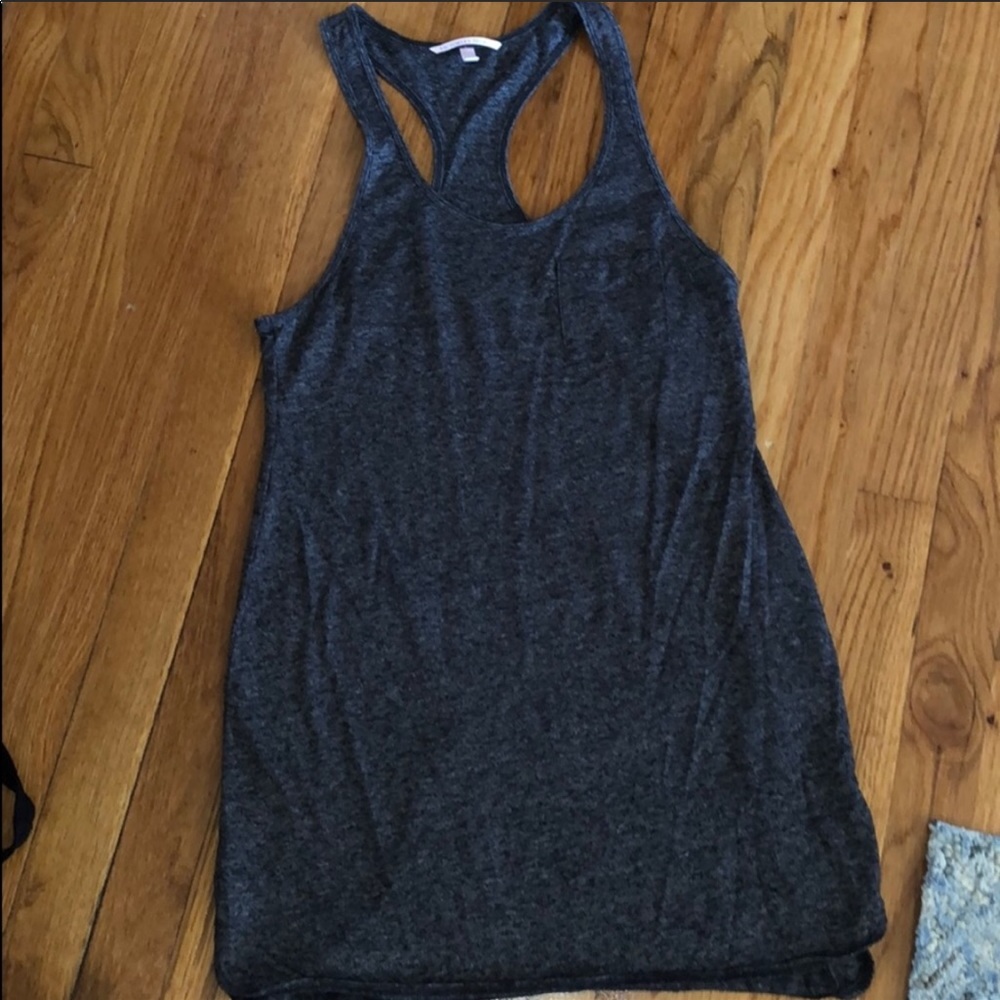Gray Tank Top Tee Cover Up